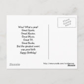 1950 Great Events Birthday Card Briefkaart (Achterkant)