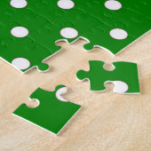 1950 groen met witte stippen legpuzzel (Zijkant)