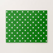 1950 groen met witte stippen legpuzzel (Horizontaal)