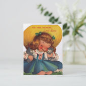  1950 Happy Birthday kleine Niece Briefkaart (Staand voorkant)