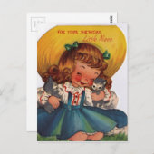  1950 Happy Birthday kleine Niece Briefkaart (Voorkant / Achterkant)