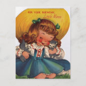  1950 Happy Birthday kleine Niece Briefkaart (Voorkant)