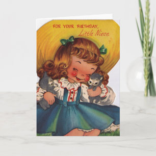 1950 Happy Birthday kleine Niece Kaart