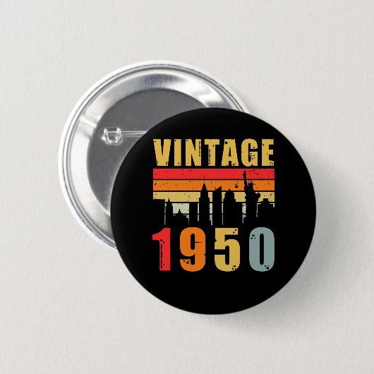 1950 in 1950 ronde button 5,7 cm (Voorkant /achterkant)