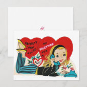 1950-inch op het Briefkaart Valentijn telefoon (Voorkant / Achterkant)