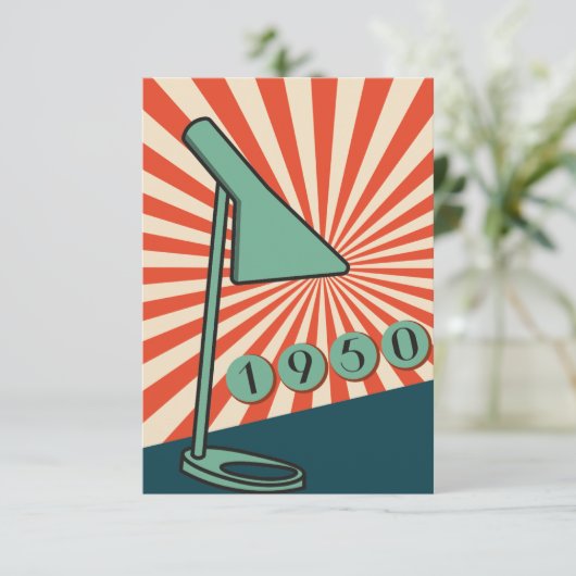 1950 Inspirerende Uitnodiging.  en elegant Kaart (Staand voorkant)