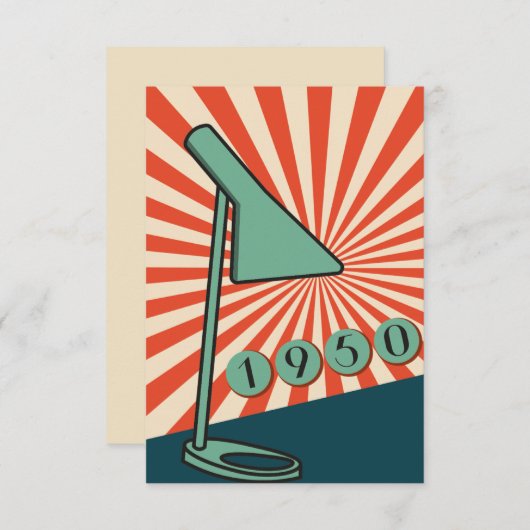 1950 Inspirerende Uitnodiging.  en elegant Kaart (Voorkant / Achterkant)