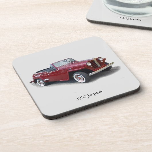 1950 Jeepster set van 6 onderzetters (Linkerzijde)