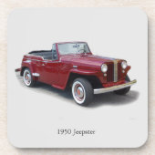 1950 Jeepster set van 6 onderzetters (Voorkant)