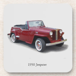 1950 Jeepster set van 6 onderzetters