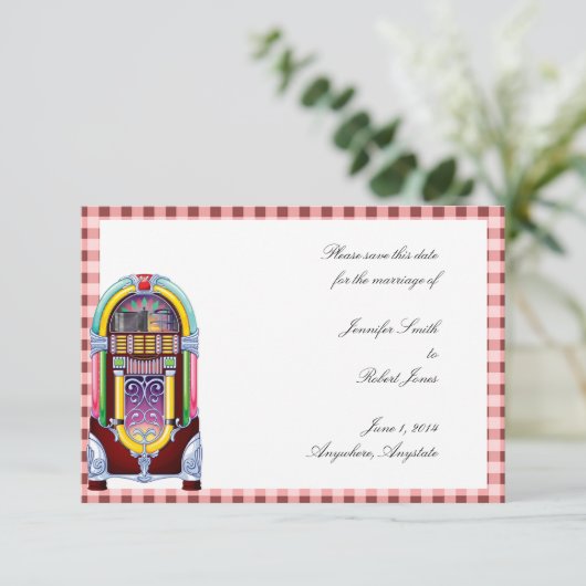 1950  Jukebox De datum opslaan Save The Date (Staand voorkant)