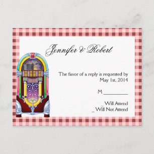 1950  Jukebox RSVP Briefkaart