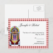 1950  Jukebox RSVP Briefkaart (Voorkant / Achterkant)