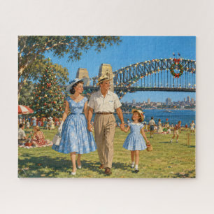 1950 kerst familie-uitje Sydney park Legpuzzel