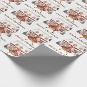 1950 Kerst Lady Shopping Cadeaupapier (Hoek)