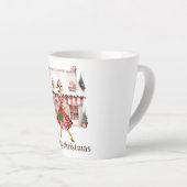 1950 Kerst  Lady Shopping Latte Mok (Rechterhoek)