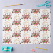 1950 Kerst  Lady Shopping Tissuepapier (Craft)