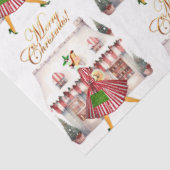 1950 Kerst  Lady Shopping Tissuepapier (Detail)