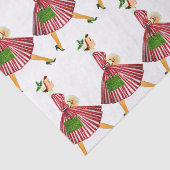 1950 Kerst Vintage Dame Tissuepapier (Detail)