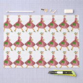 1950 Kerst Vintage Dame Tissuepapier (Craft)