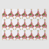 1950 Kerst Vintage Dame Tissuepapier (Voorkant)