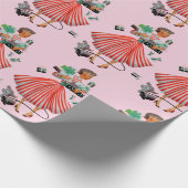 1950 Kerstman  dame Cadeaupapier (Hoek)