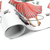 1950 Kerstman  dame Cadeaupapier (Rol Hoek)