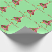 1950 Kerstman dame Cadeaupapier (Hoek)