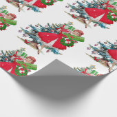 1950 Kerstman  dame Cadeaupapier (Hoek)