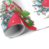 1950 Kerstman  dame Cadeaupapier (Rol Hoek)