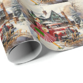 1950 Kerstman  dame Cadeaupapier (Rol Hoek)