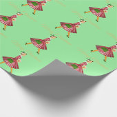 1950 Kerstman dame Cadeaupapier (Hoek)