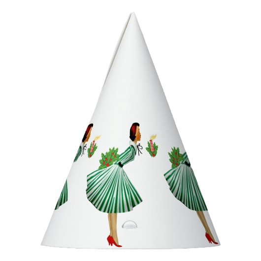 1950 Kerstman  dame Feesthoedjes (Links)