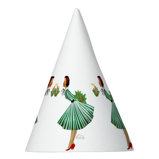 1950 Kerstman  dame Feesthoedjes (Rechts)