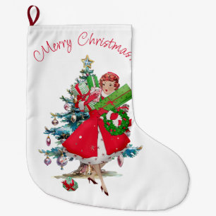 1950 Kerstman dame Grote Kerstsok