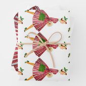 1950 Kerstman  dame Inpakpapier Vel (In situ)