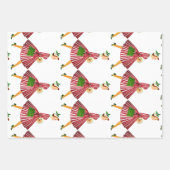 1950 Kerstman  dame Inpakpapier Vel (Voorkant)