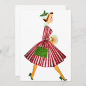 1950 Kerstman  dame Kaart (Voorkant / Achterkant)