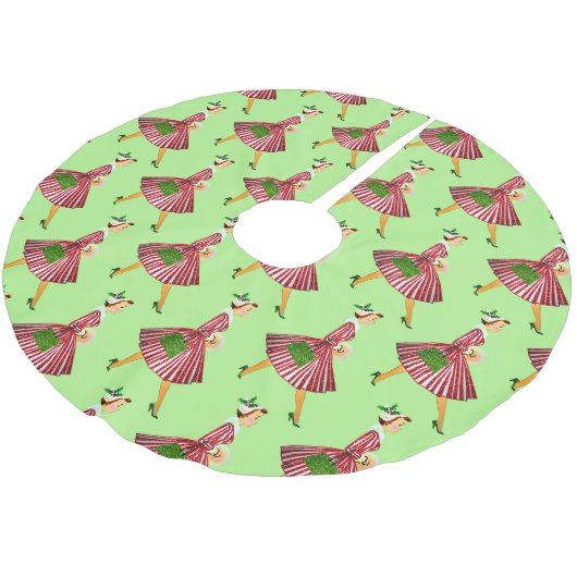 1950 Kerstman  dame Kerstboom Rok (Gekanteld)