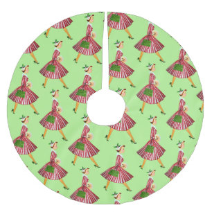 1950 Kerstman  dame Kerstboom Rok