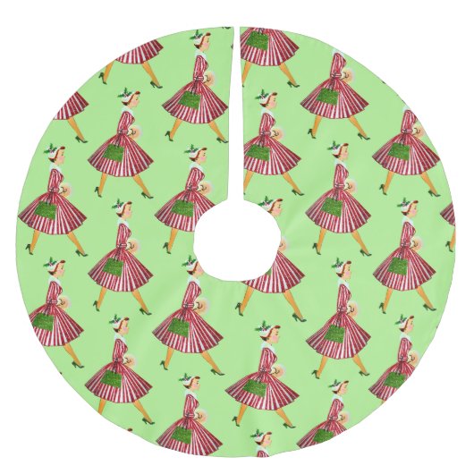 1950 Kerstman  dame Kerstboom Rok (Voorkant)