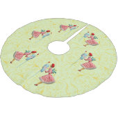 1950 Kerstman  dame Kerstboom Rok (Gekanteld)