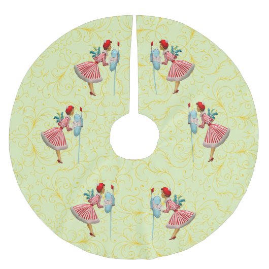 1950 Kerstman  dame Kerstboom Rok (Voorkant)