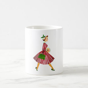 1950 Kerstman  dame Koffiemok