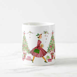 1950 Kerstman  dame Koffiemok