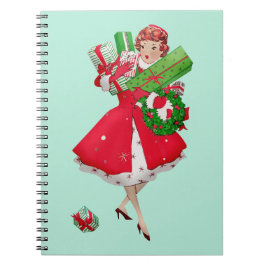 1950 Kerstman  dame Notitieboek