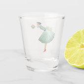 1950 Kerstman  dame Shot Glas (Achterkant)