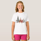 1950 Kerstman dame T-shirt (Voorkant volledig)