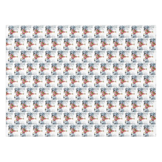 1950 Kerstman  dame Tafelkleed (Voorkant (Horizontaal))