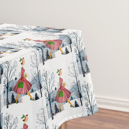 1950 Kerstman  dame Tafelkleed (Voorbeeld)